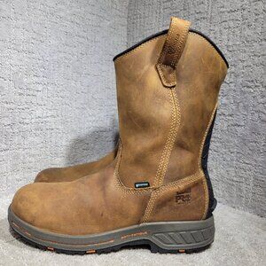 Timberland PRO Helix HD Men's Size 11M US Brown Leather Pull-On CT WP Work Boots